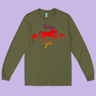 Horse Girl Long Sleeve Tee Designed By Bettercallsaul