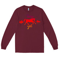 Burgundy Horse Girl Long Sleeve Tee - Bettercallsaul
