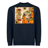 Navy Fall Hay There Pumpkin Heavyweight Sweatshirt - texasbilliewilder