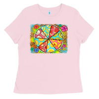 Bubblegum Pink fruit plate Ladies Tee - Jasminsmagicworld