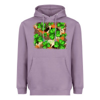 Lavender st.patricks plaid  green glitter cowhide  leopard Heavyweight Hoodie - FaDigitalArtStudio