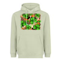 Matcha st.patricks plaid  green glitter cowhide  leopard Heavyweight Hoodie - FaDigitalArtStudio