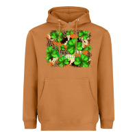 Meerkat st.patricks plaid  green glitter cowhide  leopard Heavyweight Hoodie - FaDigitalArtStudio