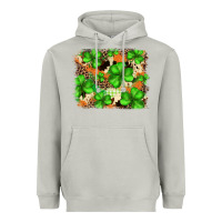 Moon Dust st.patricks plaid  green glitter cowhide  leopard Heavyweight Hoodie - FaDigitalArtStudio