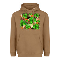 Toasted Coconut st.patricks plaid  green glitter cowhide  leopard Heavyweight Hoodie - FaDigitalArtStudio