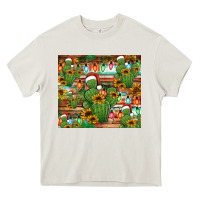Cream feliz navidad merry christmas cactus tumbler Heavy Core Tee - Jasminsmagicworld