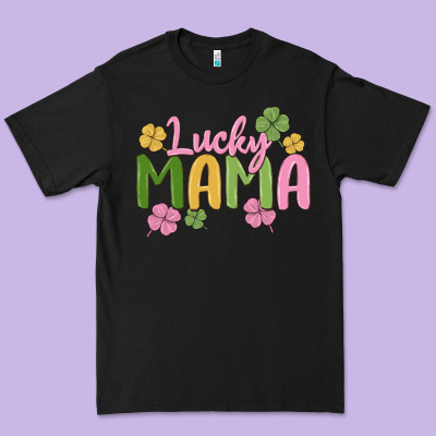 Lucky Mama Premium Tee Designed By Maliassmallbusiness