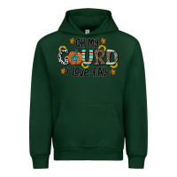 Forest Green oh my gourd i love fall Urban Hoodie - CowhideDigitalArt