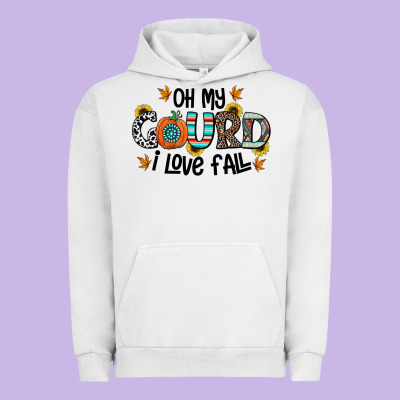 Oh My Gourd I Love Fall Urban Hoodie Designed By Cowhidedigitalart
