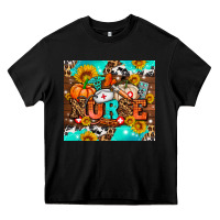 Black pumpkin nurse with sunflower Heavy Core Tee - AdoDesignShop