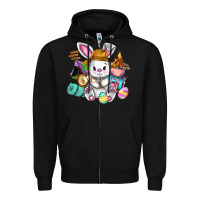 Black Easter Day Camper  Happy Easter Day Zipper Hoodie - CowGirlArtShop