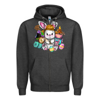 Charcoal Heather Easter Day Camper  Happy Easter Day Zipper Hoodie - CowGirlArtShop