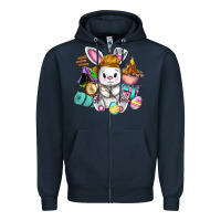 Navy Easter Day Camper  Happy Easter Day Zipper Hoodie - CowGirlArtShop