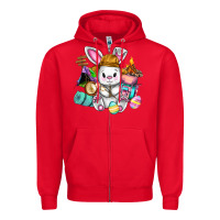 Red Easter Day Camper  Happy Easter Day Zipper Hoodie - CowGirlArtShop