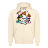 Sandshell Easter Day Camper  Happy Easter Day Zipper Hoodie - CowGirlArtShop