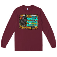 Burgundy gobble gobble gobble Long Sleeve Tee - RanaPortraitStore