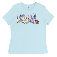 Baby Blue easter mama bunny Ladies Tee - Jasminsmagicworld