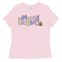Bubblegum Pink easter mama bunny Ladies Tee - Jasminsmagicworld