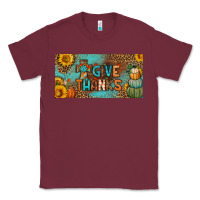 Burgundy give thanks license plate Classic Tee - BundleAndBundleShop