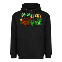 Black lucky dude saint patricks bearded man Heavyweight Hoodie - FaDigitalArtStudio