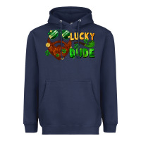 Navy lucky dude saint patricks bearded man Heavyweight Hoodie - FaDigitalArtStudio