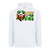 White lucky dude saint patricks bearded man Heavyweight Hoodie - FaDigitalArtStudio