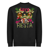 Black Let's Fiesta with gnomes Heavyweight Sweatshirt - NancyCooperArtShop