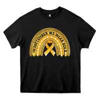 Black Childhood cancer awareness rainbow Heavy Core Tee - Jasminsmagicworld