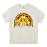 Childhood Cancer Awareness Rainbow Heavy Core Tee | Teevron