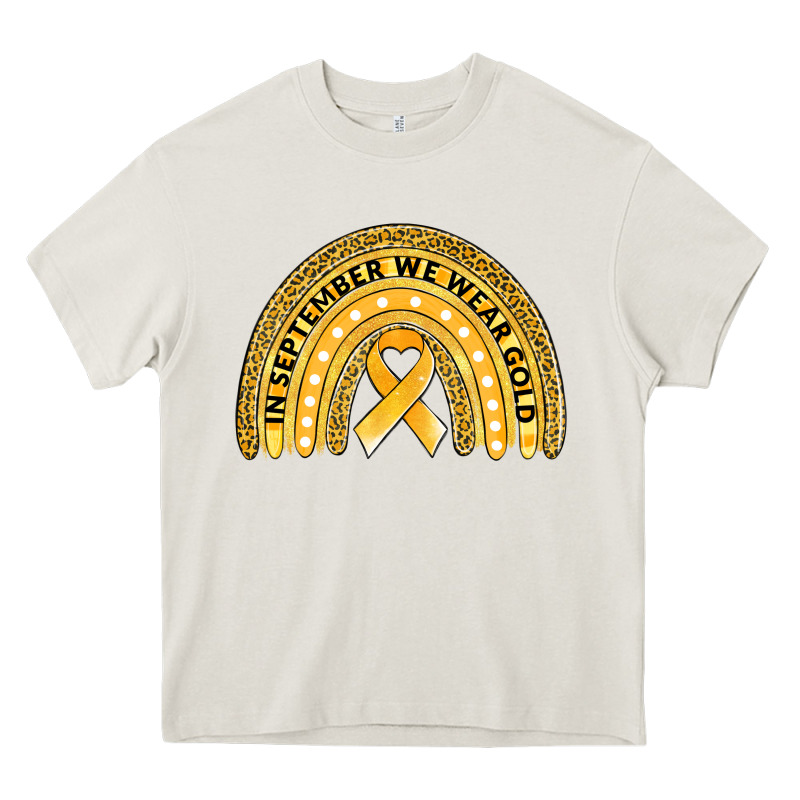 Childhood Cancer Awareness Rainbow Heavy Core Tee by Jasminsmagicworld | Teevron