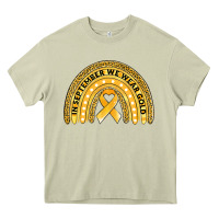 Mossy Childhood cancer awareness rainbow Heavy Core Tee - Jasminsmagicworld