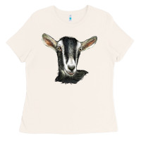 Bone alpine goat head Ladies Tee - LillyAllenDesigns