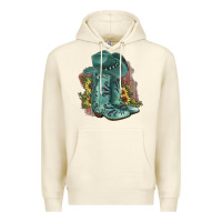 Sandshell Turquoise Cowboy Boots Premium Hoodie - JahusDesignShop