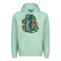 Seafoam Turquoise Cowboy Boots Premium Hoodie - JahusDesignShop