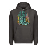 Smoke Turquoise Cowboy Boots Premium Hoodie - JahusDesignShop