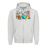 Dove Grey Easter Hippopotamus coffee cups Easter Day Zipper Hoodie - CowGirlArtShop