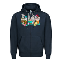 Navy Easter Hippopotamus coffee cups Easter Day Zipper Hoodie - CowGirlArtShop