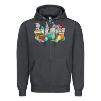 Smoke Easter Hippopotamus coffee cups Easter Day Zipper Hoodie - CowGirlArtShop