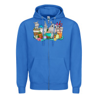 True Royal Easter Hippopotamus coffee cups Easter Day Zipper Hoodie - CowGirlArtShop