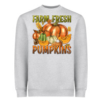 Heather Grey Farm Fresh Pumpkins Heavyweight Sweatshirt - texasbilliewilder