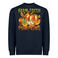 Navy Farm Fresh Pumpkins Heavyweight Sweatshirt - texasbilliewilder