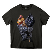 Asphalt Brahma Rooster Heavy Core Tee - LillyAllenDesigns