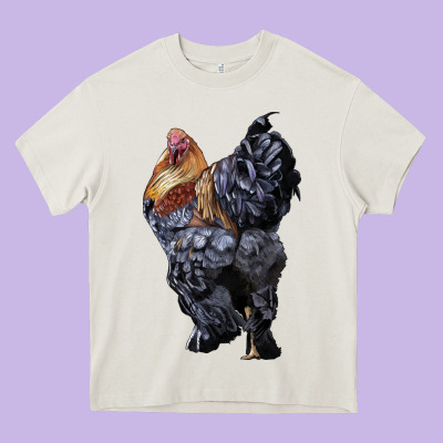 Brahma Rooster Heavy Core Tee Designed By Lillyallendesigns