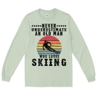 Matcha Never Underestimate An Old Man Who Loves Skiing Long Sleeve Tee - Bettercallsaul