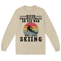 Mushroom Never Underestimate An Old Man Who Loves Skiing Long Sleeve Tee - Bettercallsaul