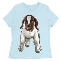 Baby Blue baby boer goat Ladies Tee - LillyAllenDesigns