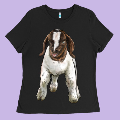 Baby Boer Goat Ladies Tee Designed By Lillyallendesigns