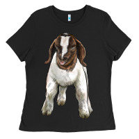 Black baby boer goat Ladies Tee - LillyAllenDesigns