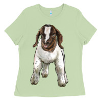 Matcha baby boer goat Ladies Tee - LillyAllenDesigns