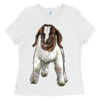 White baby boer goat Ladies Tee - LillyAllenDesigns